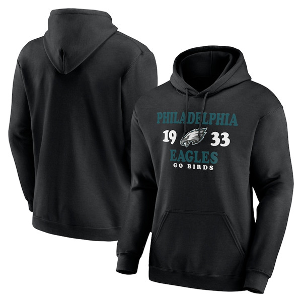 Men's Black Philadelphia Eagles Fierce Competitor Pullover Hoodie
